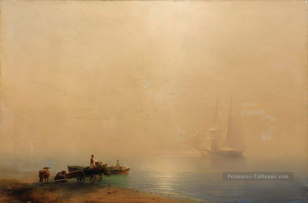 Ivan Aivazovsky brumeux matin Paysage marin Peintures à l'huile